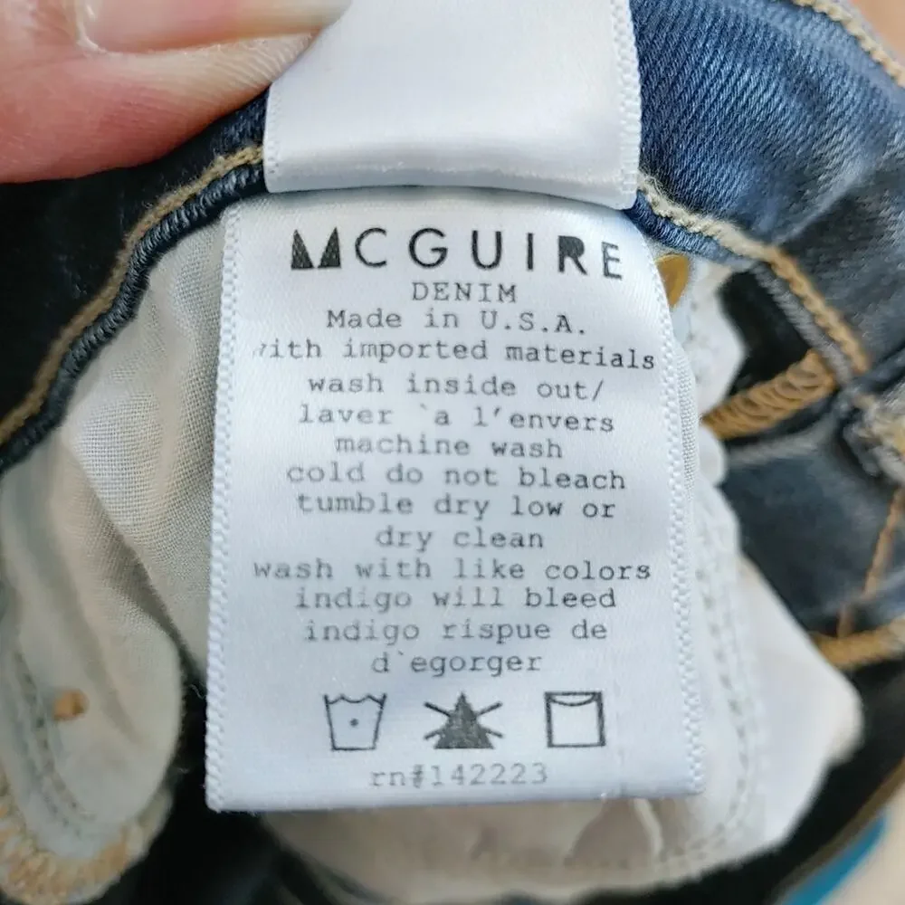 McGuire Denim Women's Newton Skinny Jean Medium Wash Sz 27